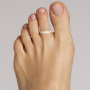Серебряное кольцо на ногу "Коса"