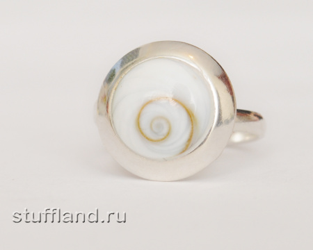 Кольцо «Shiva eye (Глаз Шивы)» В серебряной окантовке большое