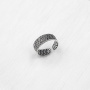 Серебряное кольцо на ногу «Ромбы с чернением»